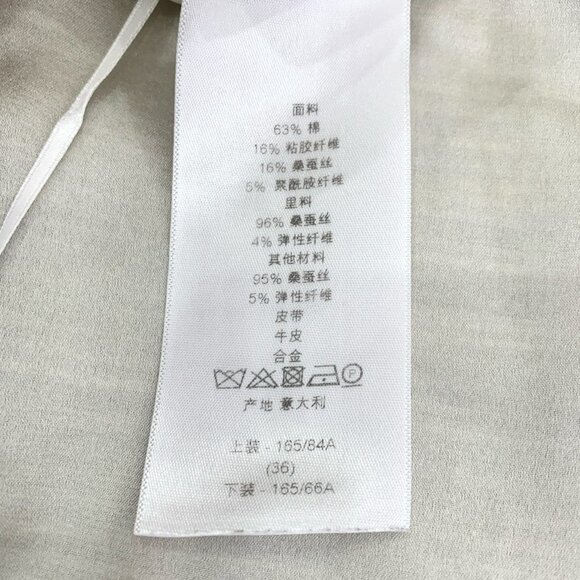 Christian Dior Sleeveless Mixed Fabric Dress Mulberry Silk Blend Ivory & Texture - Picture 3 of 7